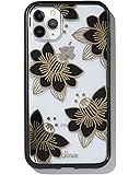 SonixDesert Lily (Black Wildflower) Case for iPhone 11 Pro Max [10ft Drop Tested] Women's Protective Clear Series for Apple iPhone Xs Max, iPhone 11 Pro Max