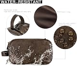 Elviros Water-Resistant PU Leather Toiletry Bag Men Large Travel Dopp Kit view 3