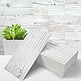STICKGOO 50-Piece Subway Tile Peel and Stick Backsplash, 4"x 8" Thickened PVC Stick on Tiles for Kitchen, Bathroom, Camper, Fireplace (White Birch Wood)