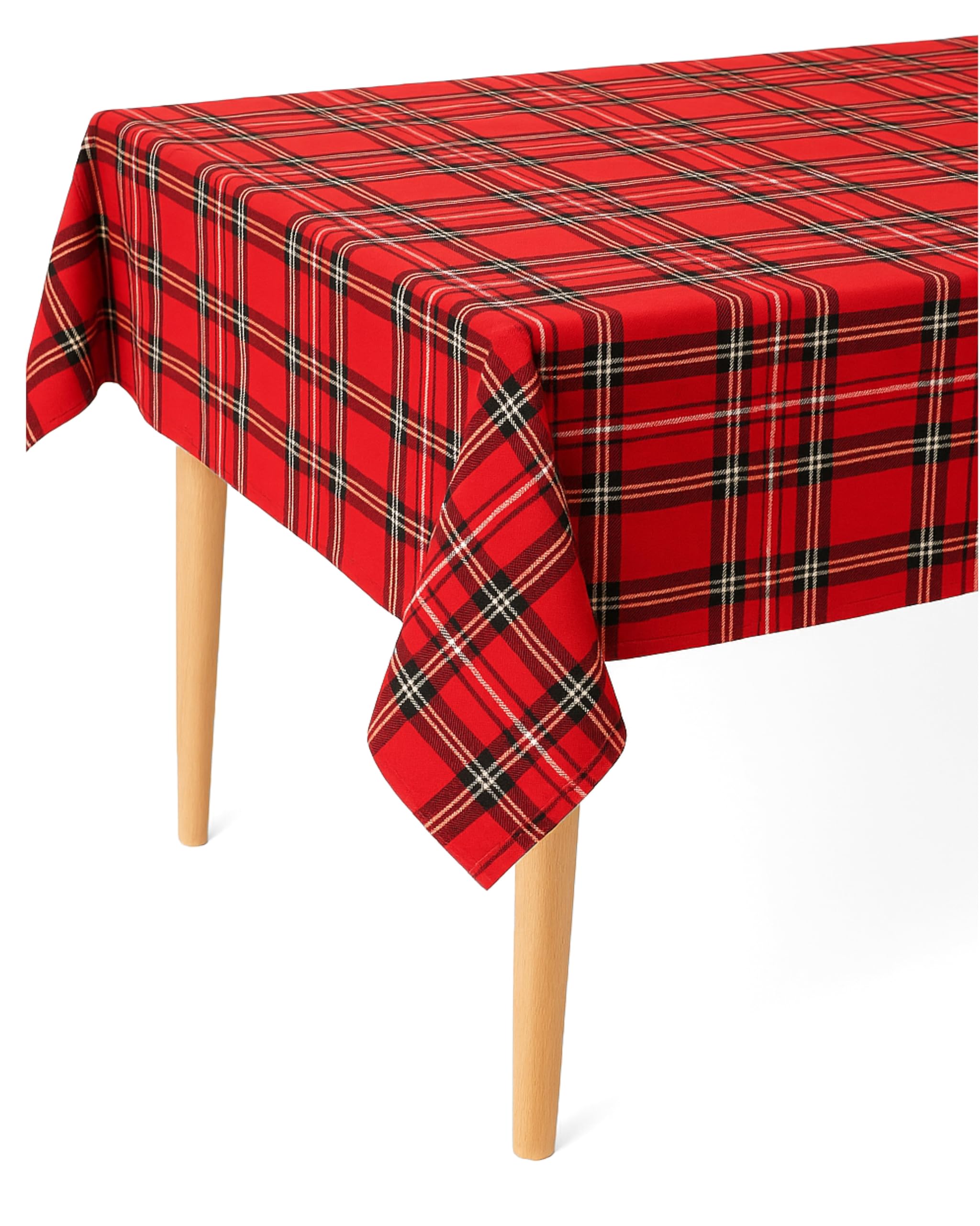 Texpot Table linen 130 x 170 cm in tartan red tartan chequered made from 100% polyester