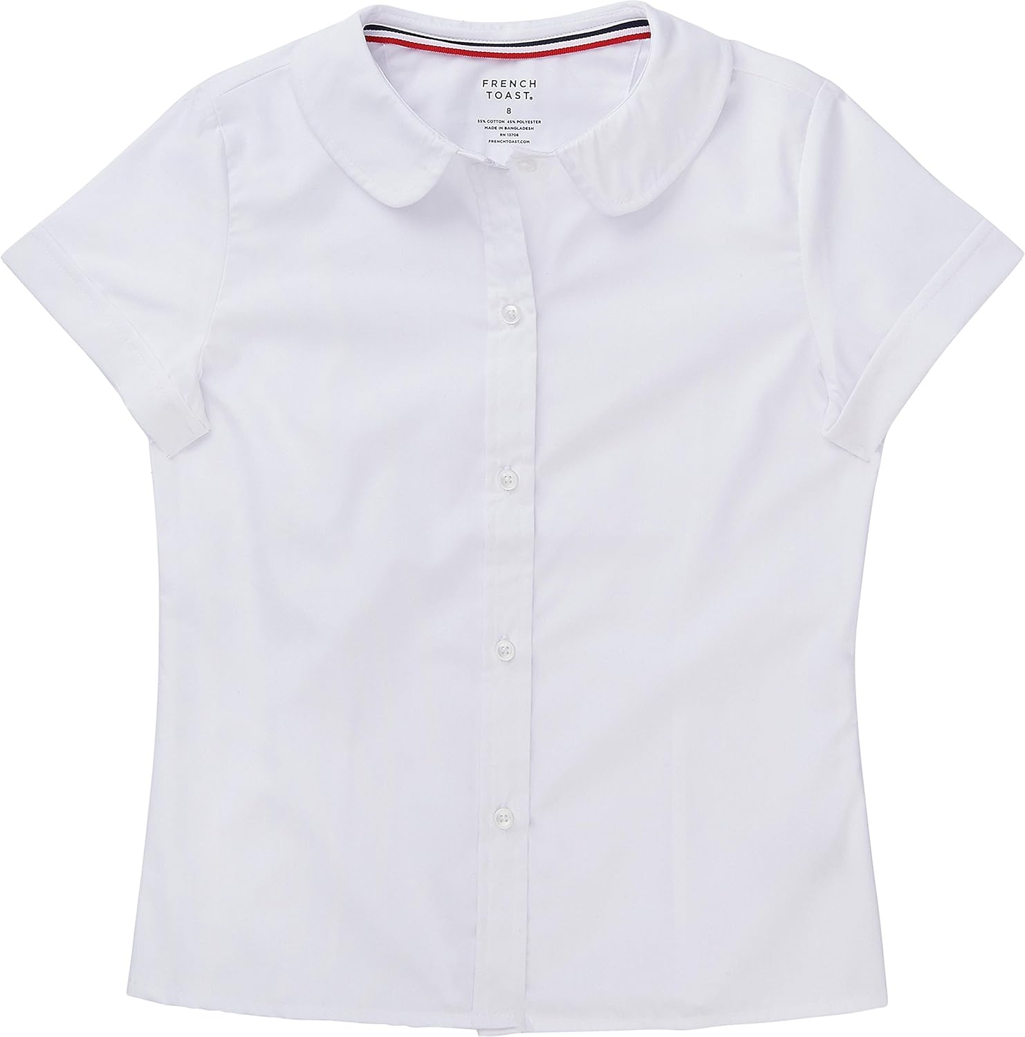 French Toast School Uniform Girls Short Sleeve Modern Peter Pan Blouse: Clothing
