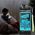 Kids Water Bottle, Dinosaur-themed Light-Up Sport Cup With 3D Glowing LED Dinosaur Light 14 OZ Tritan BPA-Free - Camping, And Holidays (Dinosaur