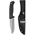 Camillus Hawker 9" Drop Point Blade Durable Corrosion-Resistant 420 Stainless Steel Hunting Hiking Fishing Camping Fixed Blade Knife with Protective Sheath