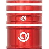 Industry Nine Headset Spacer Combo Kit (2.5mm, 5mm, 10mm, 20mm Red) | 2.5mm/5mm/10mm/20mm, Aluminum, Red
