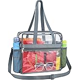 Paxiland Clear Bag for Stadium Events 12x6x12 inches, Clear Tote Bag with Reinforced Strap, Clear HandBag for Sports Concert