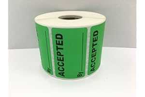 LABELS AND MORE INC. 1 Roll 2.5x1.5 Green Accepted by Special Handling Shipping Warehouse Inventory Control Pallet Stickers 500 Labels per roll