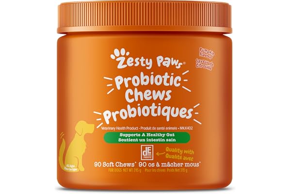 Zesty Paws Probiotics for Dogs - Dog Probiotics Chewable for Gut Flora & Immune System Support - Pet Supplement with Premium