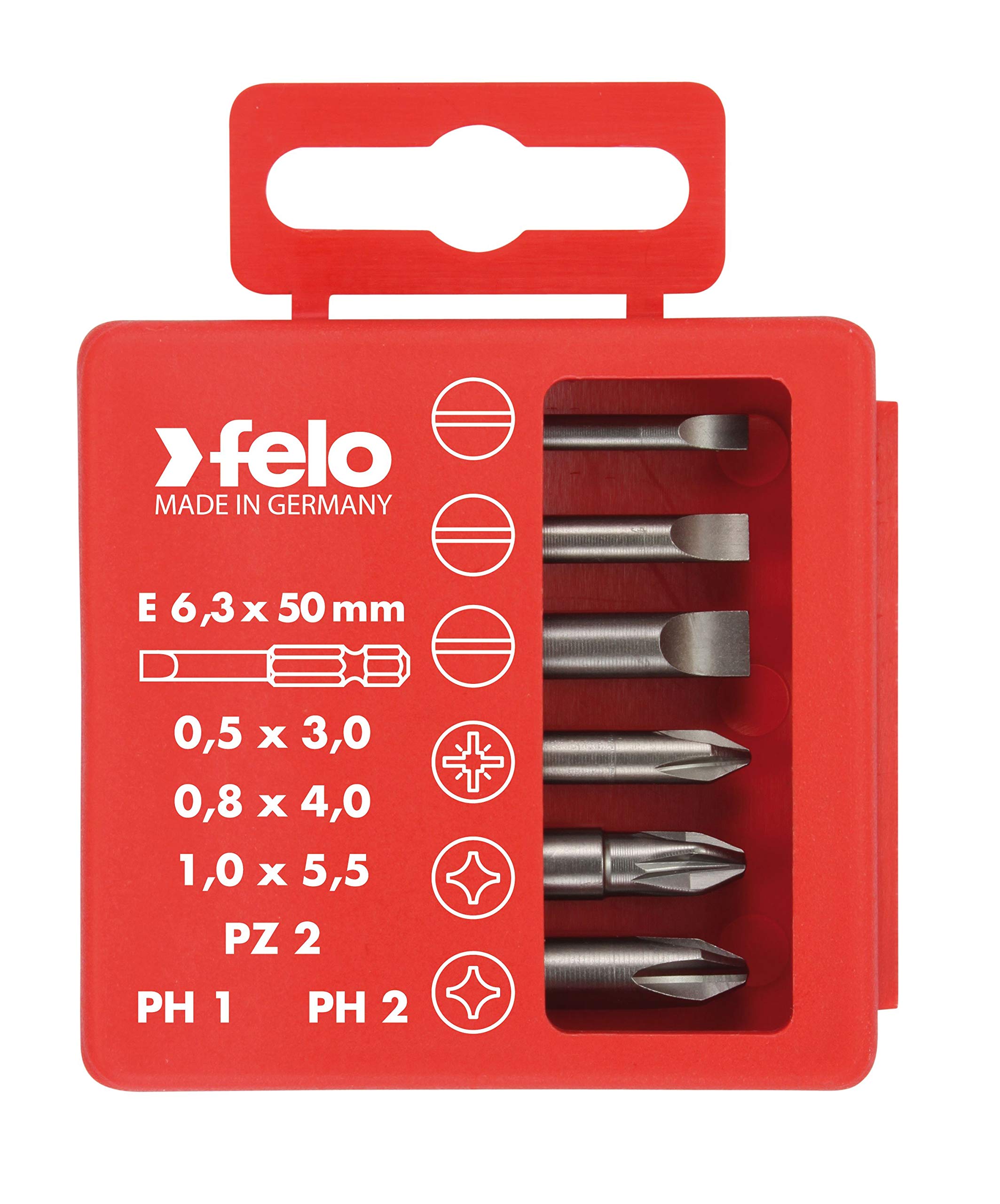 Aginco 030 16 Professional Bit Set 6 Bits Box Electrician