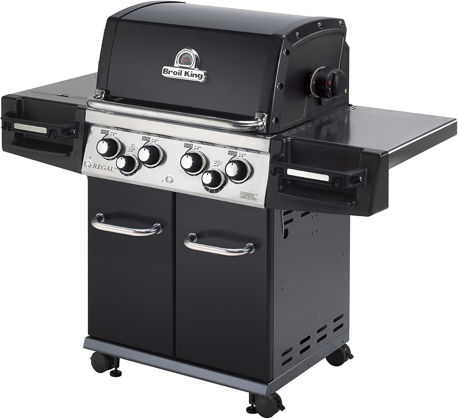 review Broil King 956244 Regal 490 Pro LP Gas Grill, Four-Burner, Black Porcelain