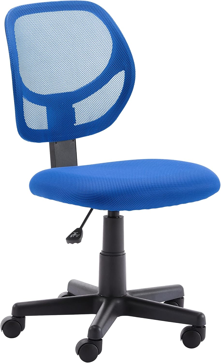  Basics Low-Back Computer Task Office Desk Chair with Swivel Casters - Blue: Furniture & Decor