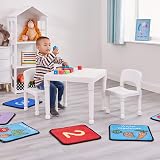 Liberty House Toys White Plastic Table & 2 Chair Set for Kids 2-6 Years view 3