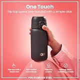 Ion8 Lightweight Steel Kids Water Bottle 400ml Grey Leak Proof Dishwasher Safe view 3
