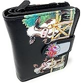 Shag Wear Barnyard Cows Small Wallet for Women –Vegan Faux Leather Compact Purse with Cow Design, Farm Animal Theme, Magnetic Snap Closure, Card and Coin Organizer Black 4.5"