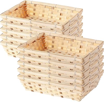 Wickerfield 10-Piece Natural Bamboo Basket Gift Hampers Large Set