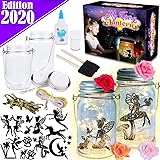 FunzBo Fairy Lantern Craft Kit for Kids - Arts and Crafts Jar Nightlight for Girls Age 6 7 8 9 10 Year Old Christmas…