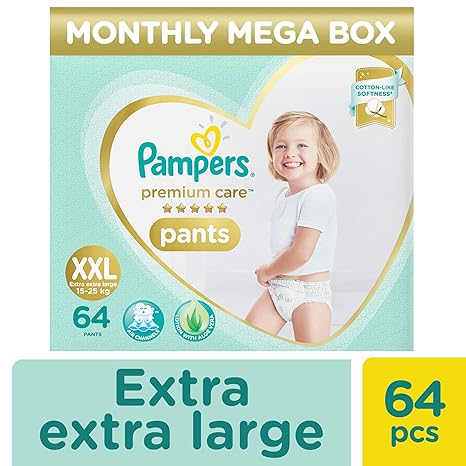 Pampers Premium Care Pants Diapers, XX-Large (64 Count)