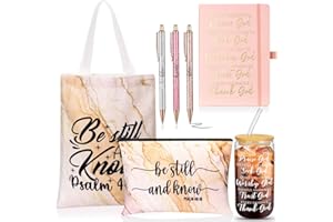 Funnymoom 7 Pcs Christian Gift Set for Women Men Faith Religious Nativity Baptism Church Bible Spiritual for Christmas