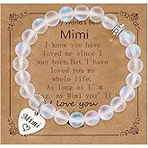 Kivosliviz Mimi Gifts from Grandson Granddaughter Grandkids Mothers Day Women Mimi Bead Bracelet