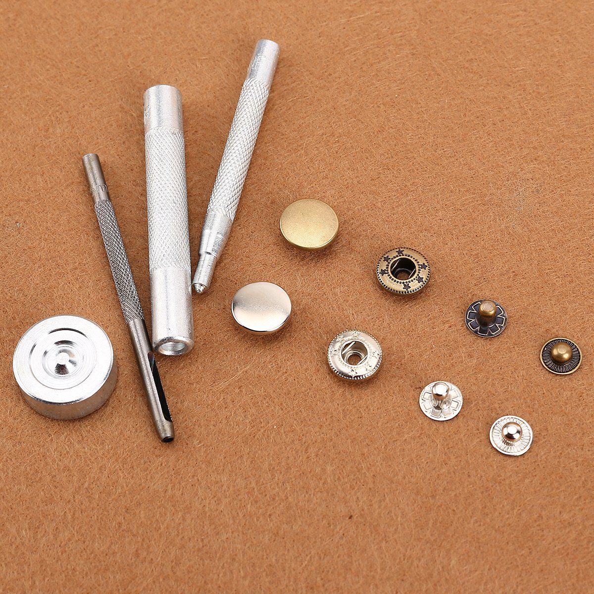 Knockout Punches 50 X 15mm Snap Poppers Punch Die Tool Set Snap
