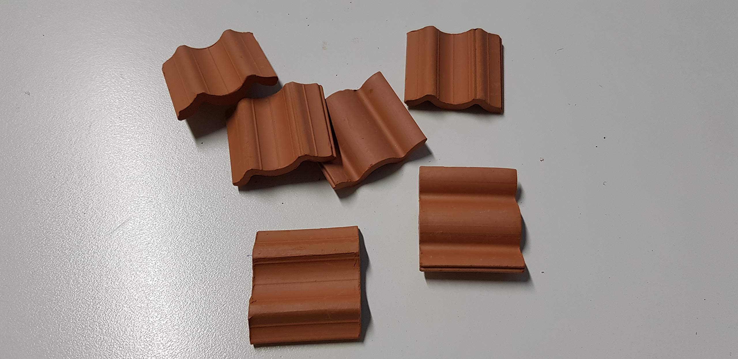 DOMUS KIT Bricks Ref.1060 Teja flamenca Dimensions mm30X30X6 Pieces 25, LADRILLOS,MATTONCINI,BRIQUES,ZIEGEL