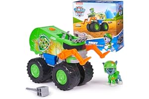 Paw Patrol: Rescue Wheels Rocky’s Recycle Truck, Toy Truck with Projectile Launcher and Collectible Action Figure, Kids Toys for Boys & Girls Ages 3+