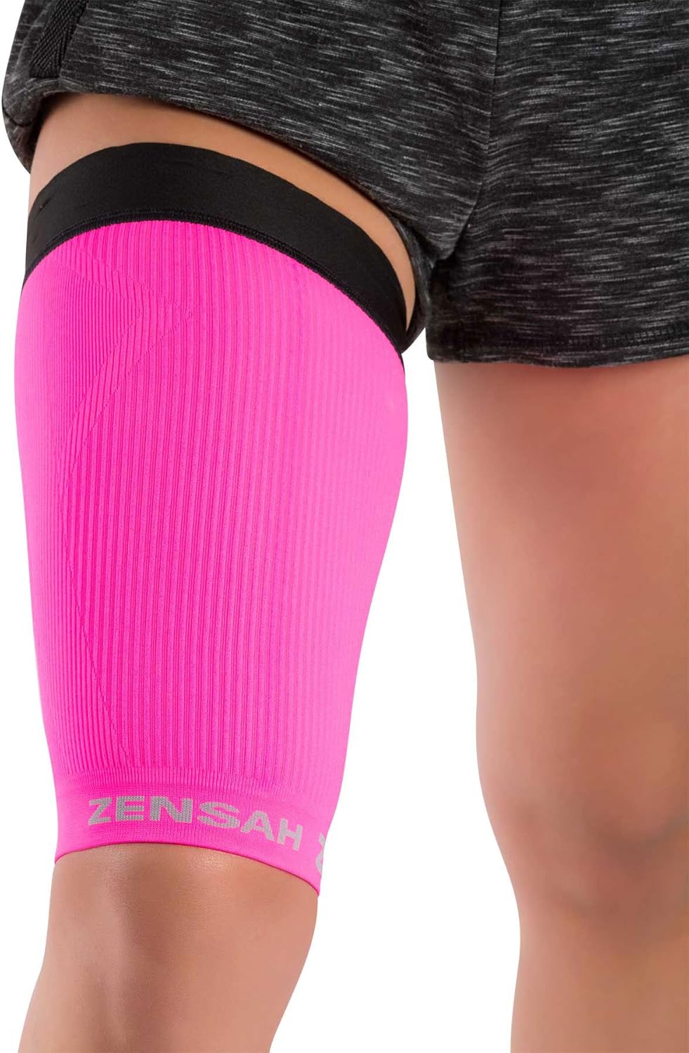 Zensah Thigh Compression Sleeve – Hamstring Support, Quad Compression Sleeve for Men and Women - Thigh Sleeve Wrap, Great for Running, Sports, Groin Pulls: Clothing