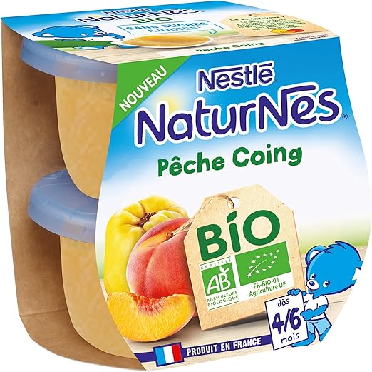 Nestle Naturnes Bio Compotes Bebe Peche Coing Des 4 6 Mois 2x115g Amazon Fr Epicerie