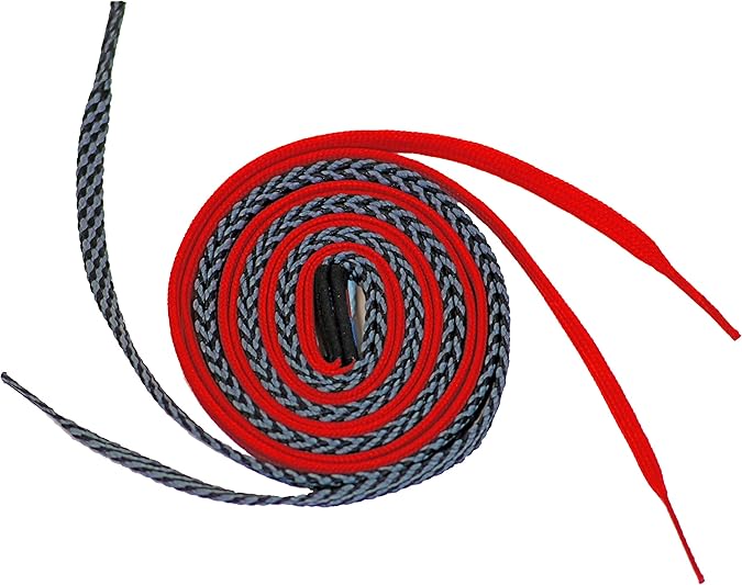 Easy Tie Shoe Laces Dual colored, waxed, shoelaces with