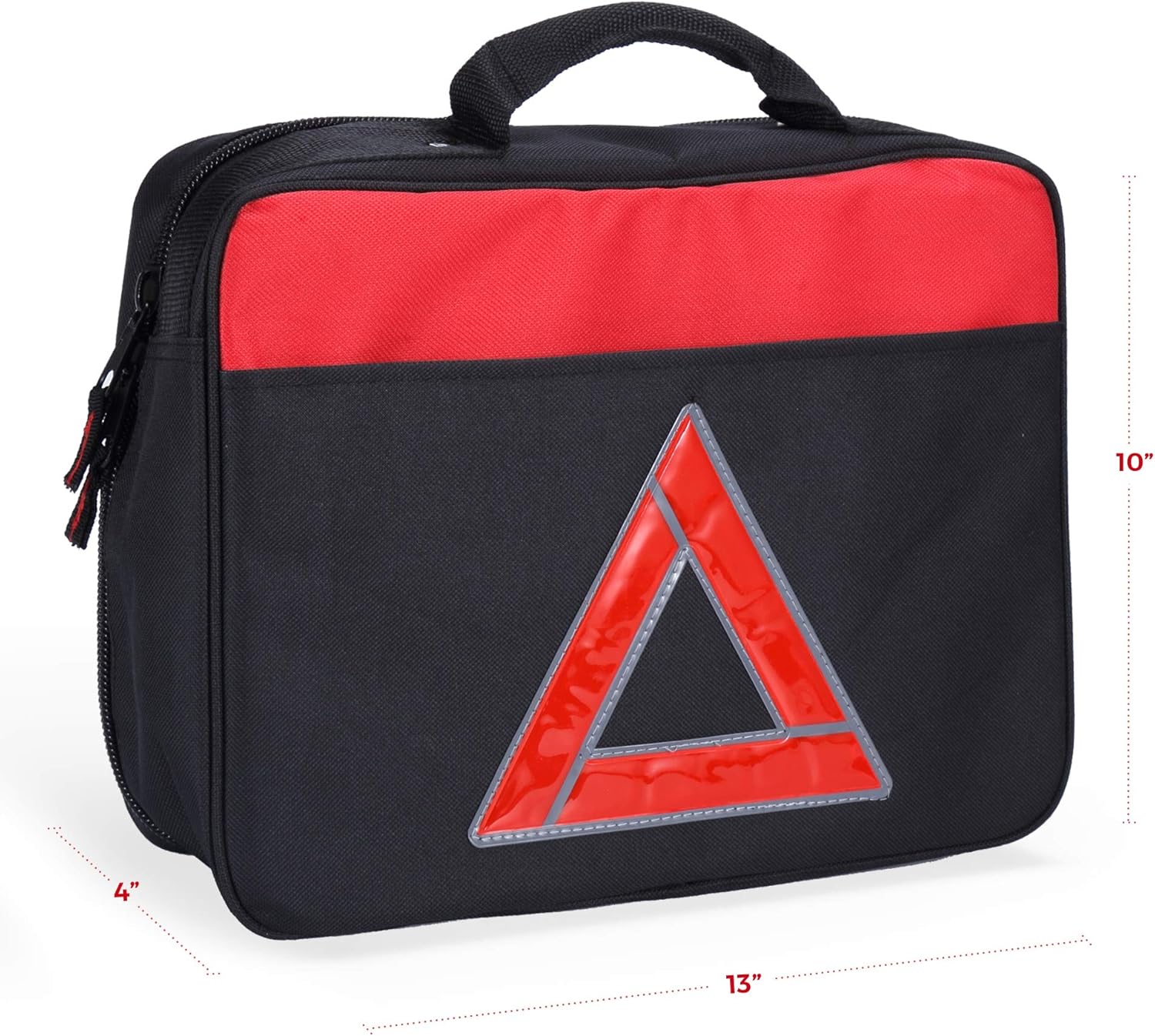 Thrive Roadside Assistance Auto Emergency Kit + Car First Aid Kit – Square Bag - Contains Jumper Cables, Tools, Reflective Safety Triangle & More Perfect Winter Accessory for Your Car, Truck, Camper: Automotive