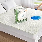Twin XL Waterproof Mattress Protector, Rayon Made from Bamboo Mattress Pad Cover, Soft Breathable Cooling Mattress Pad Cover,