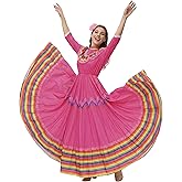 Faltern Cinco De Mayo Dress - Women's Mexican Fiesta Costume - Traditional Folklorico Dress for Women