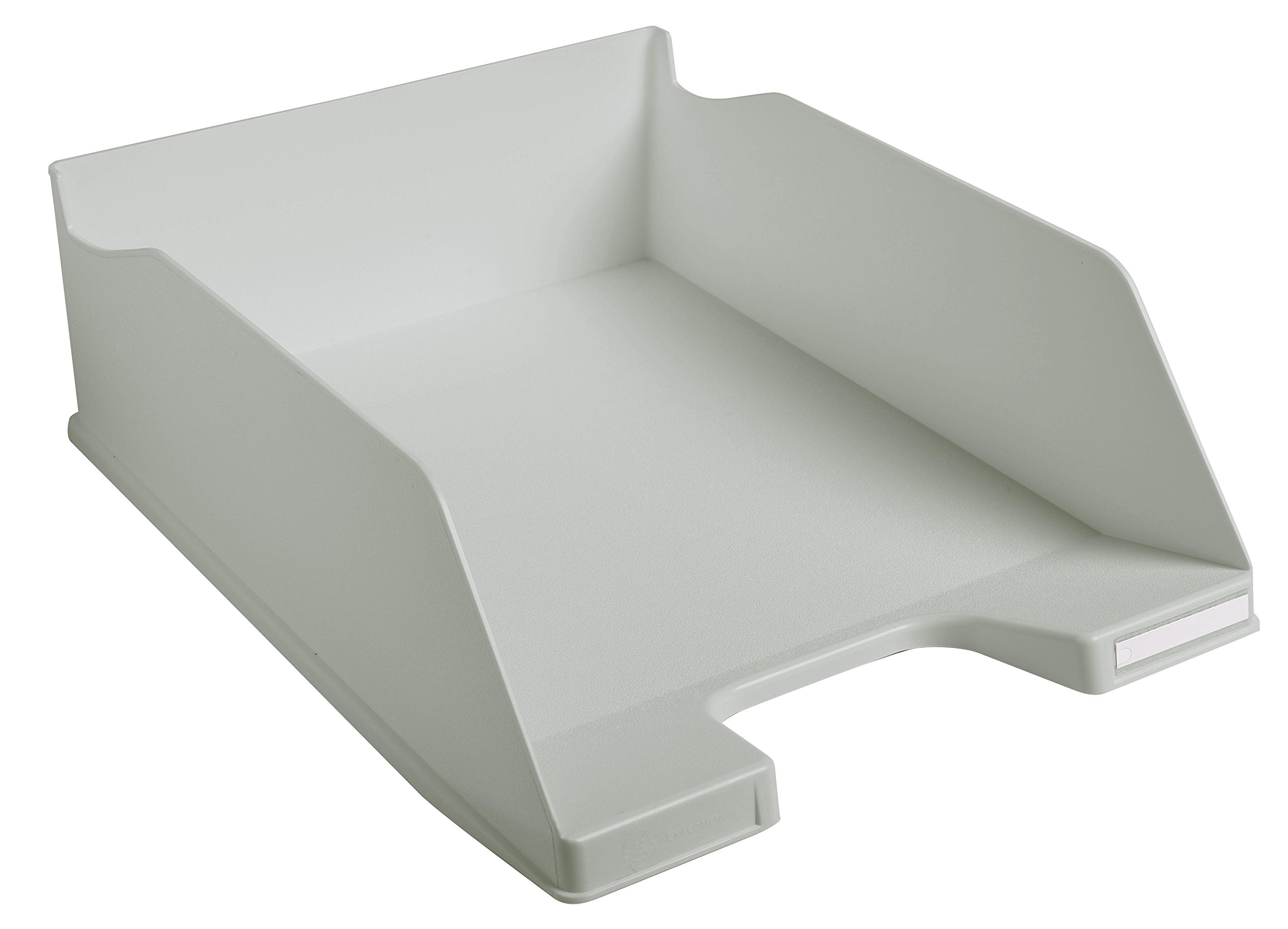 Exacompta - Ref 11506D - Office Letter Tray Combo Maxi - 347 x 255 x 103mm in Size, Suitable for A4 Documents, Stackable With Others, Holds Approx. 750 Sheets - Grey