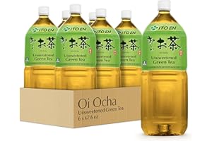 ITO EN Oi Ocha Green Tea, Sugar Free, 2 Liter Bottle, 67.6 Ounce (Pack of 6)