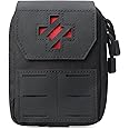 WYNEX Molle IFAK First Aid Pouch, Tactical Medical Trauma Pouch MED EMT Belt Pouch Small Portable Utility Emergency Survival Pack with Immediate Identify Cross for Belt Vest