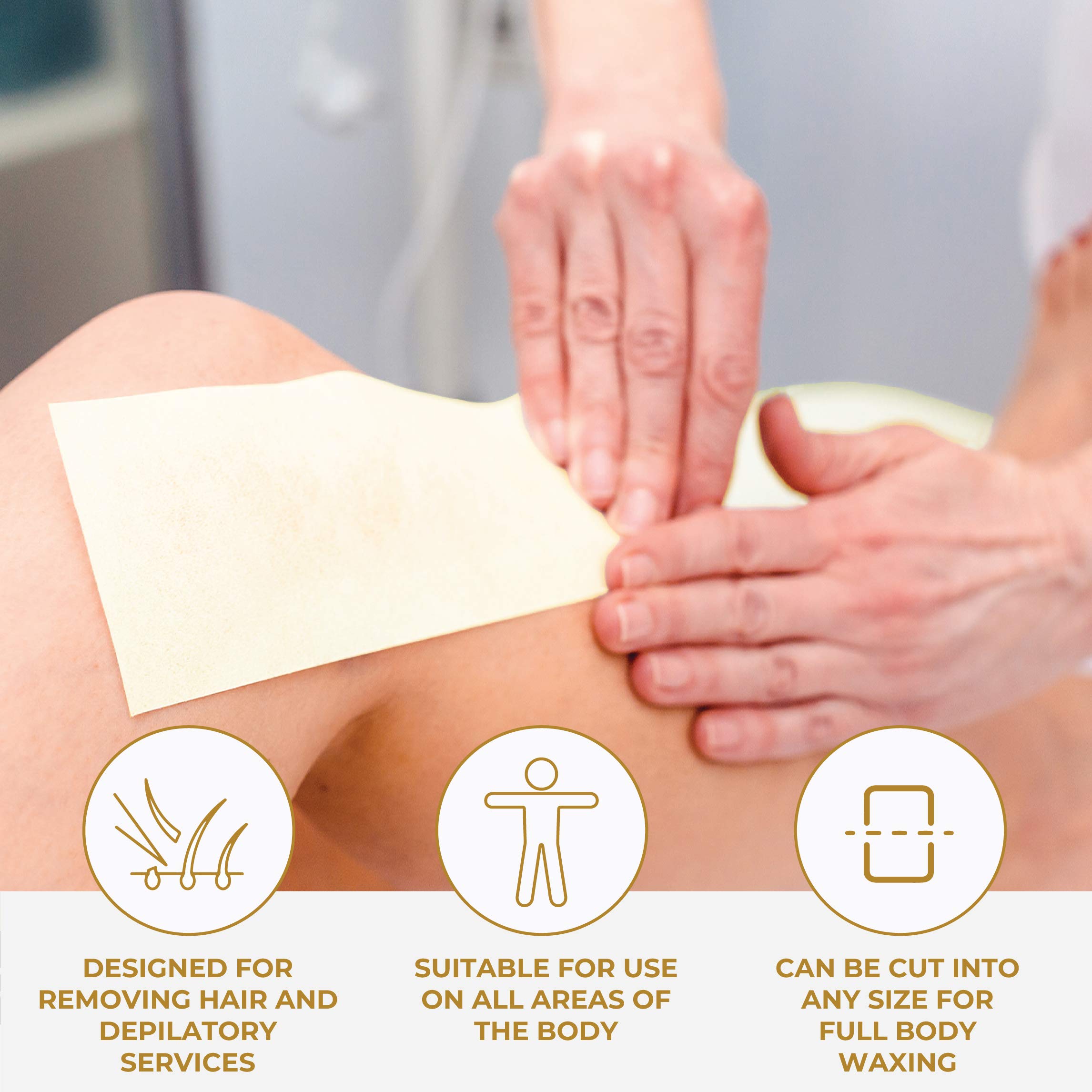 ForPro Professional Collection Natural Muslin Epilating Roll, Tear-Resistant, for Hair Removal, 3.25” W x 40 Yds