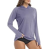 KEFITEVD Womens UPF 50+ Sun Hoodie Shirt Long Sleeve Fishing Hiking Hooded UV Shirts Lightweight Quick Dry Tops