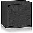 Way Basics Closet Organizer and Storage - Modular Connect Door Cube (Tool-free Assembly), Black