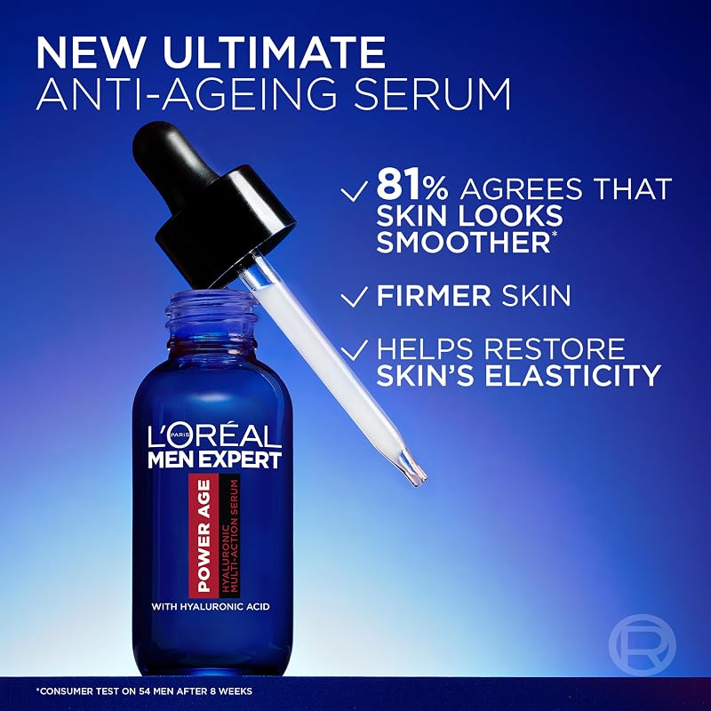 L'oréal paris men expert power age sérum com ácido hialurônico, 30 ml