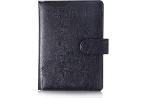 XMLINPER Passport Holder and Card Slot Combo RFID Blocking Leather Family Travel Passport Wallet Travel Accessories for Men Women US Passport Cover Protector (Travel black)