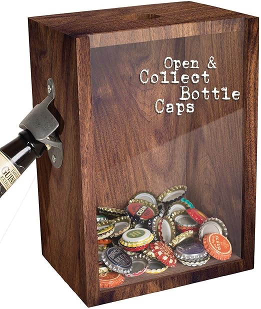Amazon Com Bottle Opener And Cap Saver Classic Rustic Wood