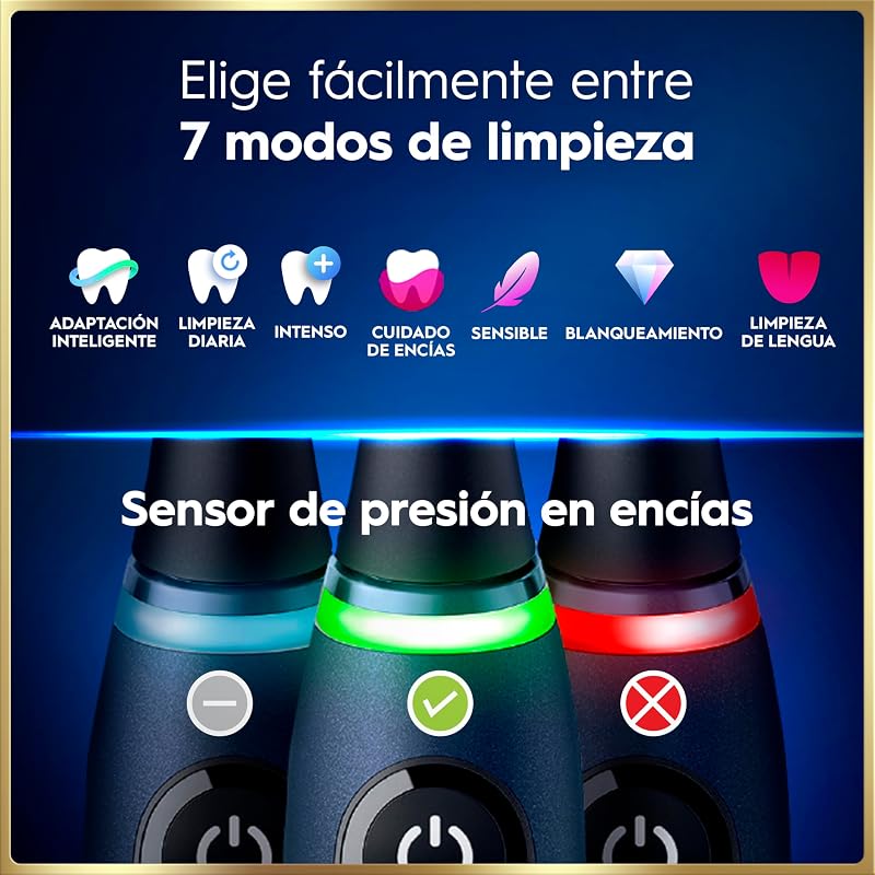 iO 9 Cepillo de Dientes Eléctrico con 1 Cabezal, Azul Zafiro
