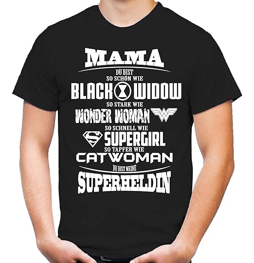 Mama Superheldin T-Shirt Mutter | Mama | Mutti | Held | Fun | Superheld Kostüm | Fun
