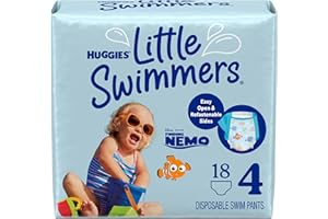 Huggies Little Swimmers Disposable Swimming Diapers, Size 4 (24-34 lbs), 18 Ct