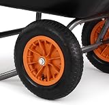 VonHaus Wheelbarrow 78L Heavy Duty Garden Cart with Two Pneumatic Tyres view 8