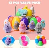 JOYIN 12 Pcs Filled Easter Eggs Wind-Up Jumping Toys view 3