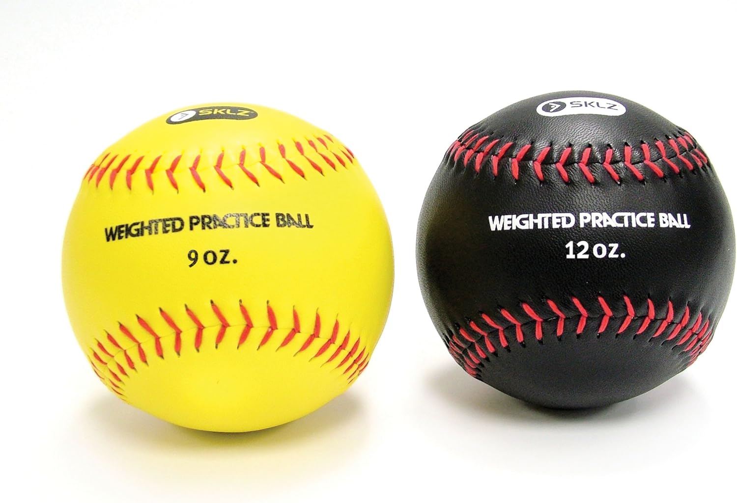 SKLZ Weighted Softballs 2Pack (Yellow 9 oz, Black 12 oz
