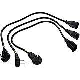 Ziotek ZT1212597 Black 360-Degree Rotating 18-Inch Power Strip Liberator, 3-Pack