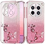 Yarxiawin for Huawei Mate 50 Pro Case Clear Glitter
