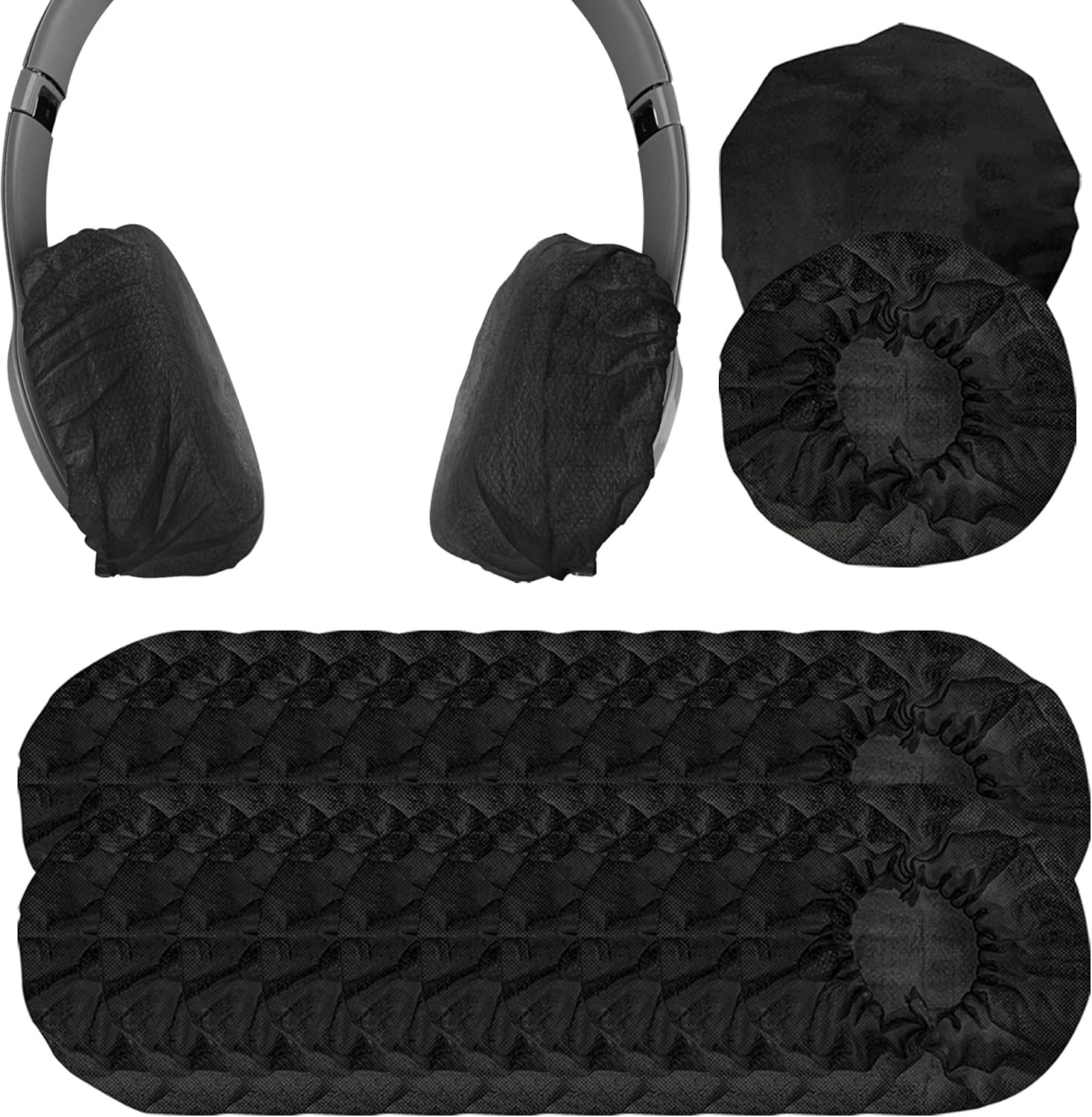 Geekria 100 works Disposable Ear Covers for AKG Y500, Beats Solo 3, Solo 2, JBL TUNE 500BT, Sennheiser HD 239 Headphones