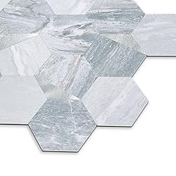 Tilingview 10 Pcs Hexagon PVC Peel and Stick